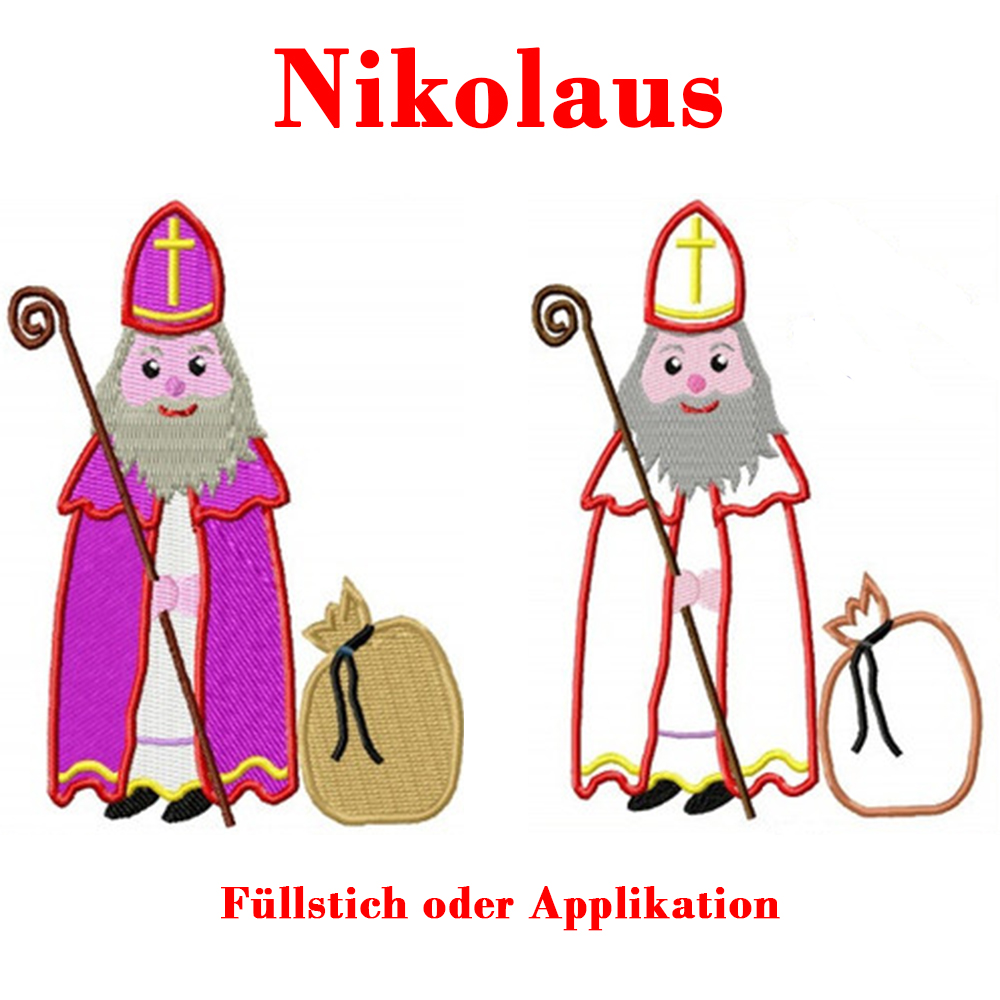 Stickmotive Nikolaus